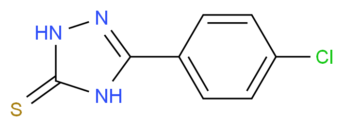 3-(4-chlorophenyl)-4,5-dihydro-1H-1,2,4-triazole-5-thione_分子结构_CAS_26028-65-9