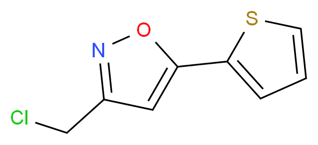 3-(chloromethyl)-5-thien-2-ylisoxazole_分子结构_CAS_863669-57-2)