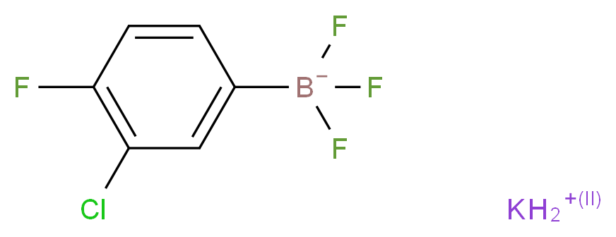 potassium (3-chloro-4-fluorophenyl)trifluoroboranuide_分子结构_CAS_850623-59-5