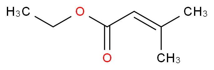 3-甲基-2-丁烯酸乙酯_分子结构_CAS_638-10-8)