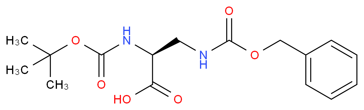 (2S)-3-{[(benzyloxy)carbonyl]amino}-2-{[(tert-butoxy)carbonyl]amino}propanoic acid_分子结构_CAS_65710-57-8