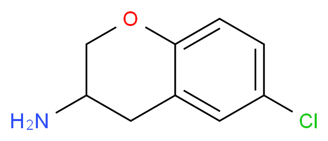6-chloro-3,4-dihydro-2H-1-benzopyran-3-amine_分子结构_CAS_744982-80-7