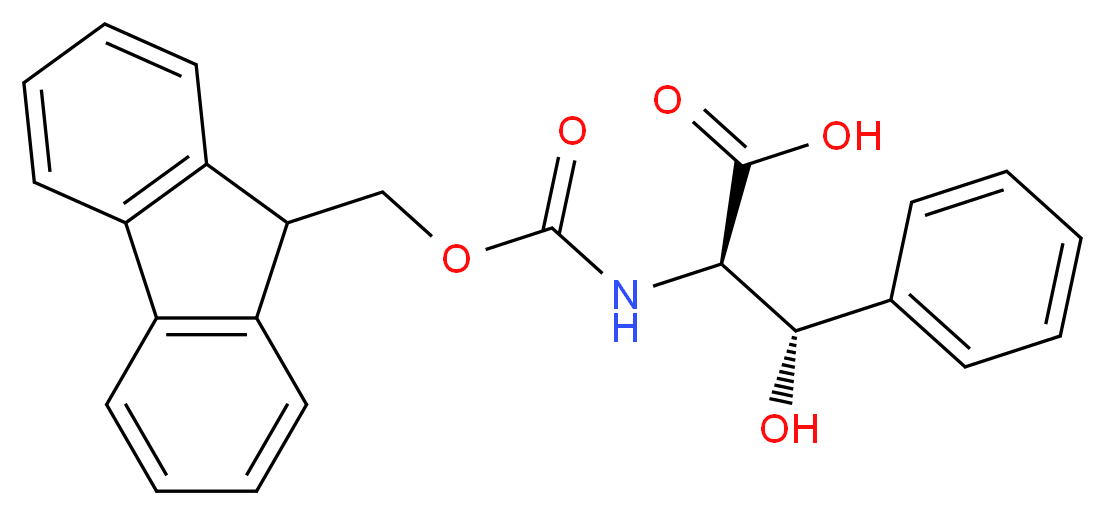 (2R, 3S)/(2S, 3R)-Racemic Fmoc-beta-hydroxyphenylalanine_分子结构_CAS_487060-72-0)