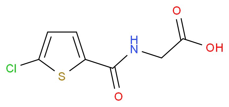 2-[(5-chlorothiophen-2-yl)formamido]acetic acid_分子结构_CAS_873009-45-1