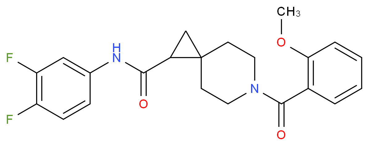 N-(3,4-difluorophenyl)-6-(2-methoxybenzoyl)-6-azaspiro[2.5]octane-1-carboxamide_分子结构_CAS_)