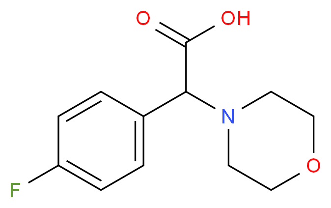 2-(4-fluorophenyl)-2-(morpholin-4-yl)acetic acid_分子结构_CAS_)