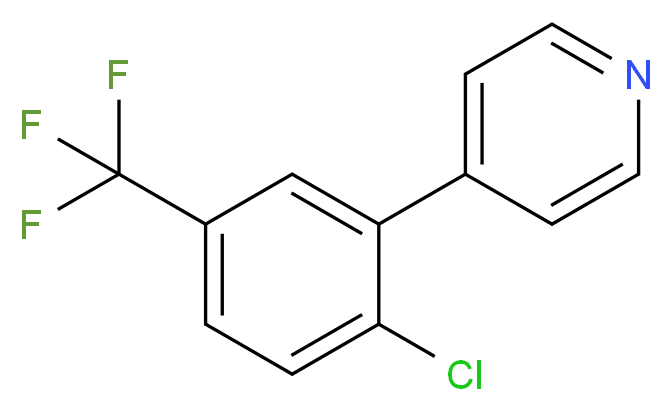 4-[2-Chloro-5-(trifluoromethyl)phenyl]pyridine_分子结构_CAS_4393-93-5)