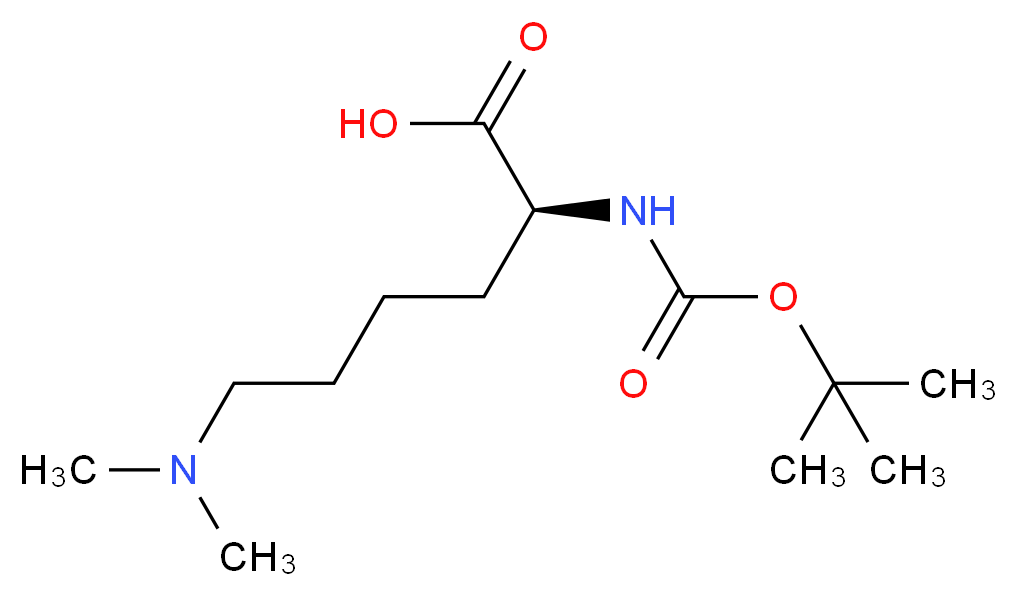 (2S)-2-{[(tert-butoxy)carbonyl]amino}-6-(dimethylamino)hexanoic acid_分子结构_CAS_65671-53-6