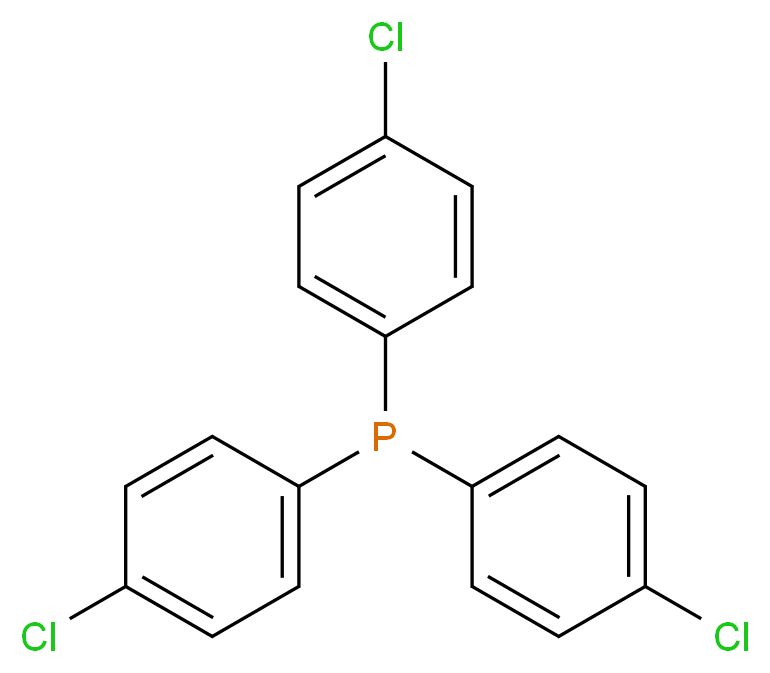 三(4-氯苯基)膦_分子结构_CAS_1159-54-2)