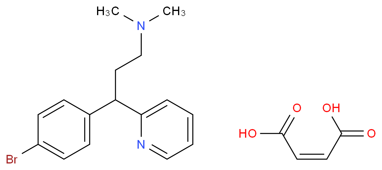 (±)-Brompheniramine maleate salt_分子结构_CAS_980-71-2)
