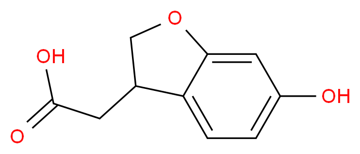 2-(6-Hydroxy-2,3-dihydrobenzofuran-3-yl)acetic acid_分子结构_CAS_1000414-37-8)