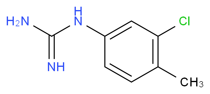 N-(3-chloro-4-methylphenyl)guanidine_分子结构_CAS_57004-56-5)