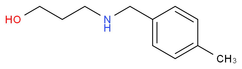 3-{[(4-methylphenyl)methyl]amino}propan-1-ol_分子结构_CAS_158951-54-3