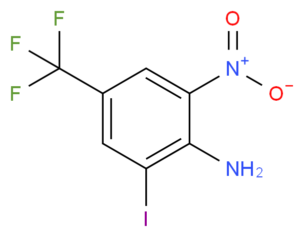2-Iodo-6-nitro-4-(trifluoromethyl)aniline_分子结构_CAS_543740-74-5)