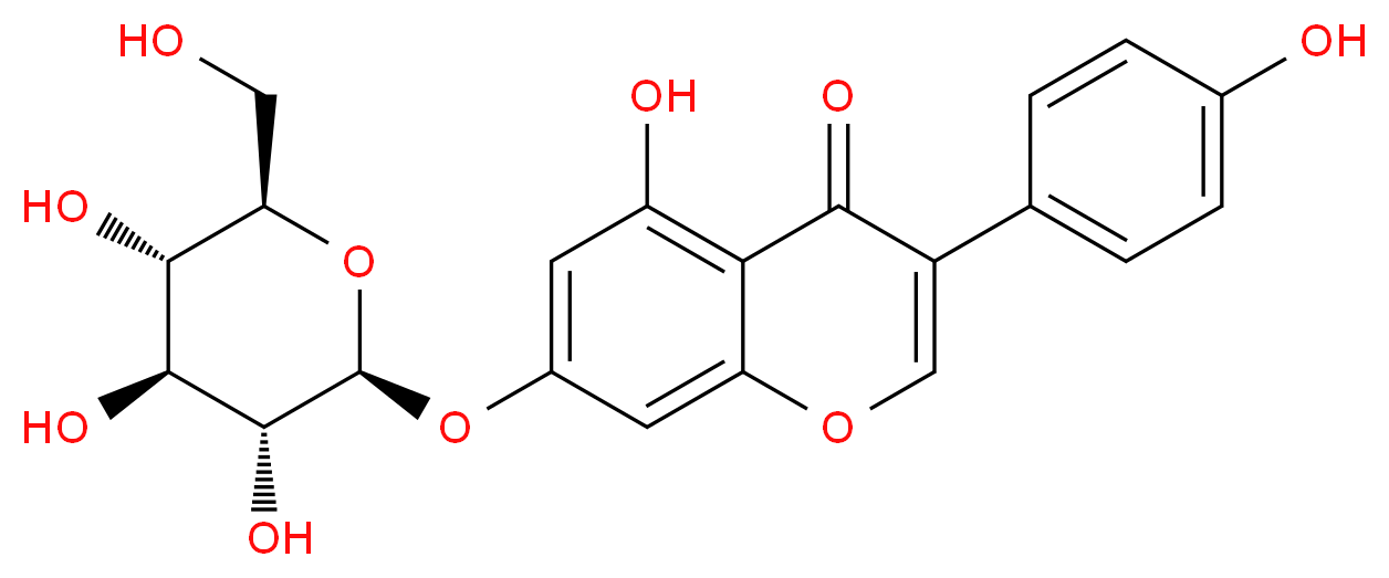 5-hydroxy-3-(4-hydroxyphenyl)-7-{[(2S,3R,4S,5S,6R)-3,4,5-trihydroxy-6-(hydroxymethyl)oxan-2-yl]oxy}-4H-chromen-4-one_分子结构_CAS_529-59-9