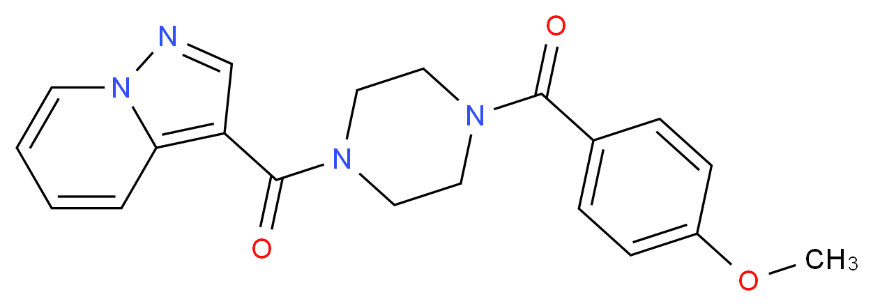 3-{[4-(4-methoxybenzoyl)-1-piperazinyl]carbonyl}pyrazolo[1,5-a]pyridine_分子结构_CAS_)