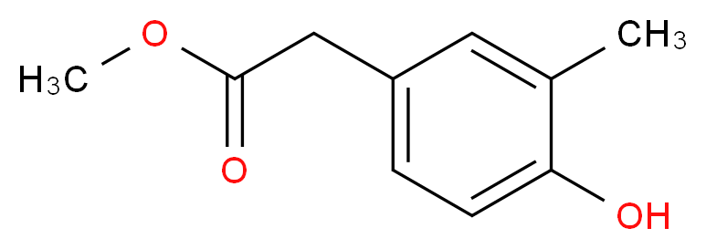 methyl 2-(4-hydroxy-3-methylphenyl)acetate_分子结构_CAS_64360-47-0