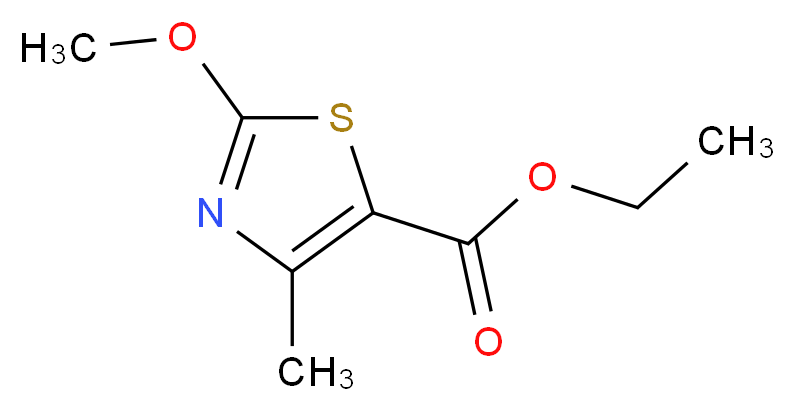 ethyl 2-methoxy-4-methyl-1,3-thiazole-5-carboxylate_分子结构_CAS_156498-60-1