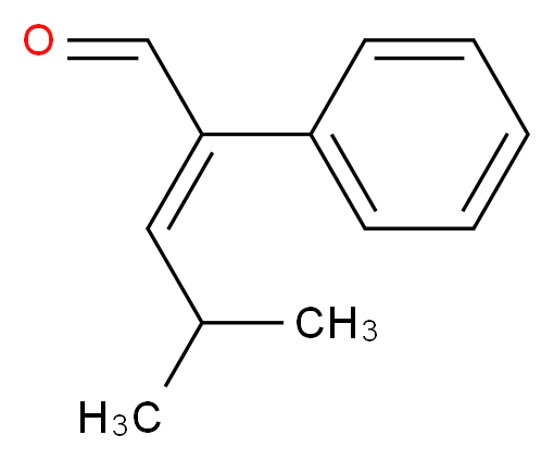 4-甲基-2-苯基-2-戊烯醛, (E)+(Z)_分子结构_CAS_26643-91-4)