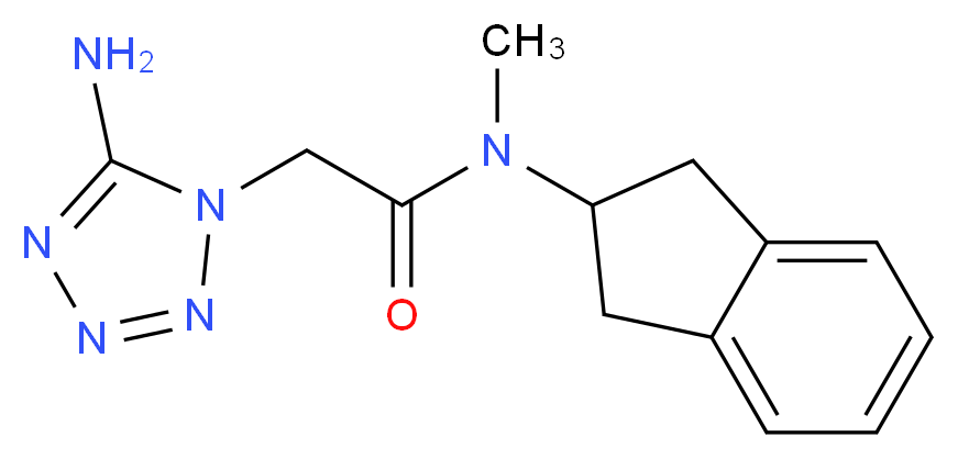 2-(5-amino-1H-tetrazol-1-yl)-N-(2,3-dihydro-1H-inden-2-yl)-N-methylacetamide_分子结构_CAS_)