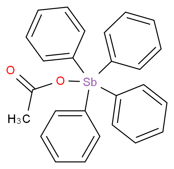 tetraphenylstibanyl acetate_分子结构_CAS_24696-71-7