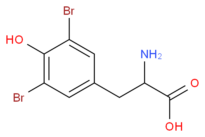 3,5-Dibromotyrosine_分子结构_CAS_300-38-9)