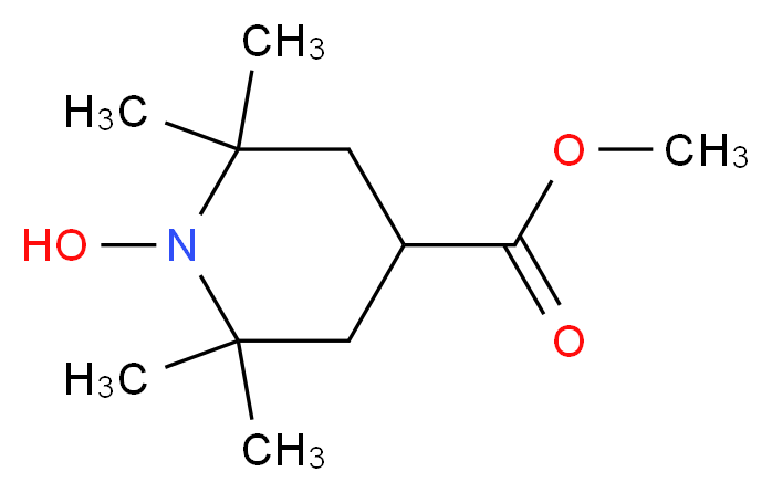 methyl 1-hydroxy-2,2,6,6-tetramethylpiperidine-4-carboxylate_分子结构_CAS_439858-36-3