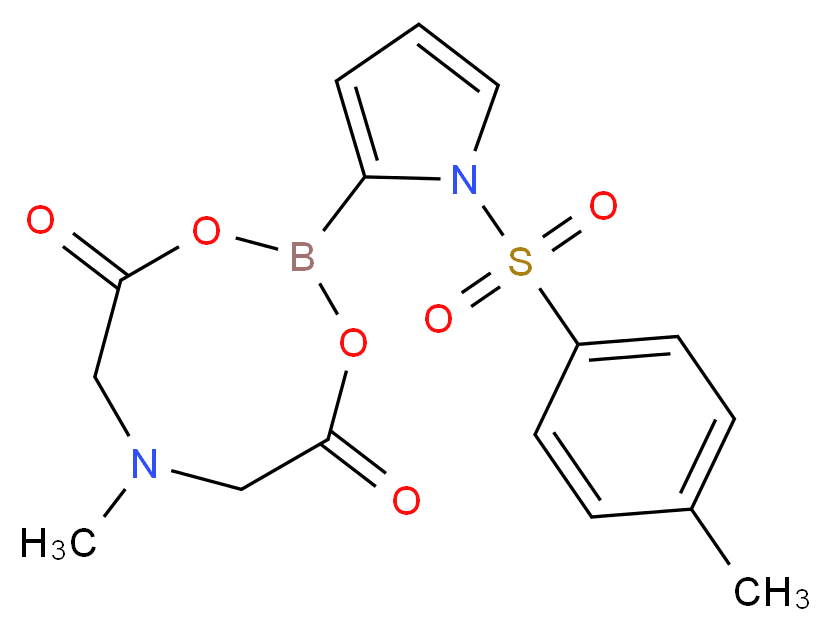 1-(对甲苯磺酰基)吡咯-2-硼酸甲基亚氨基二乙酸酯_分子结构_CAS_1311484-50-0)