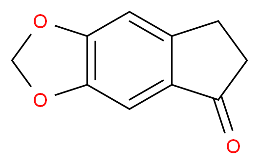 5,6-亚甲基二氧-1-茚酮_分子结构_CAS_6412-87-9)