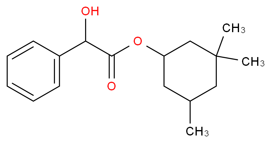 3,3,5-trimethylcyclohexyl 2-hydroxy-2-phenylacetate_分子结构_CAS_456-59-7