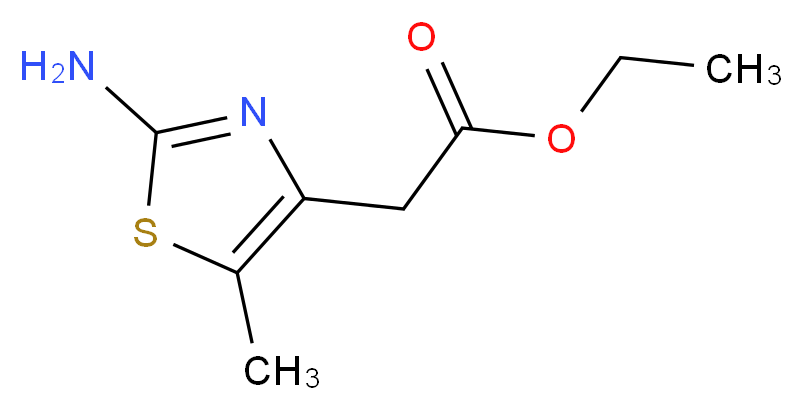 Ethyl (2-amino-5-methyl-1,3-thiazol-4-yl)acetate_分子结构_CAS_)