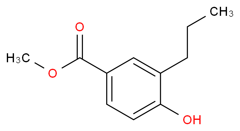 Methyl 4-hydroxy-3-propylbenzoate_分子结构_CAS_105211-78-7)