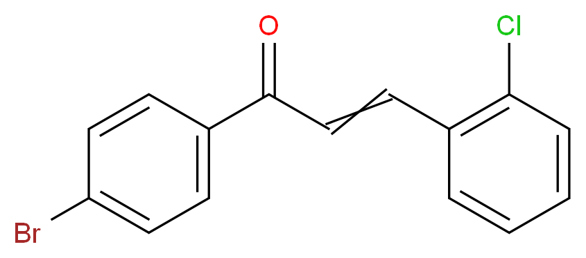 1-(4-bromophenyl)-3-(2-chlorophenyl)prop-2-en-1-one_分子结构_CAS_86293-48-3