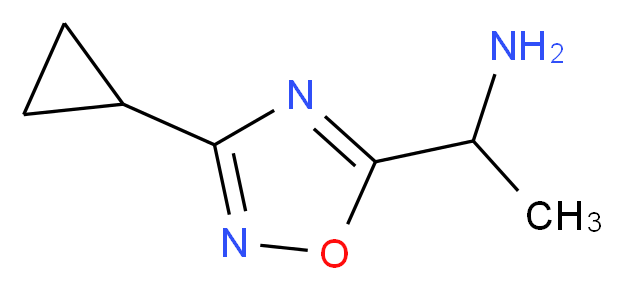 1-(3-cyclopropyl-1,2,4-oxadiazol-5-yl)ethan-1-amine_分子结构_CAS_1036527-33-9