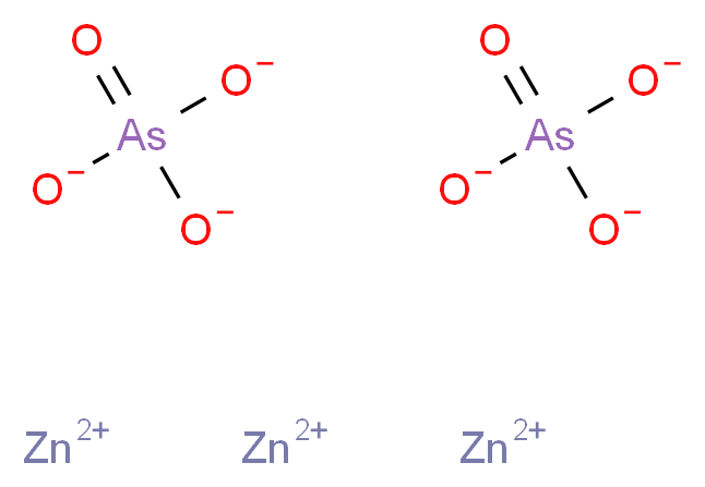 十水合砷酸锌_分子结构_CAS_13464-44-3)