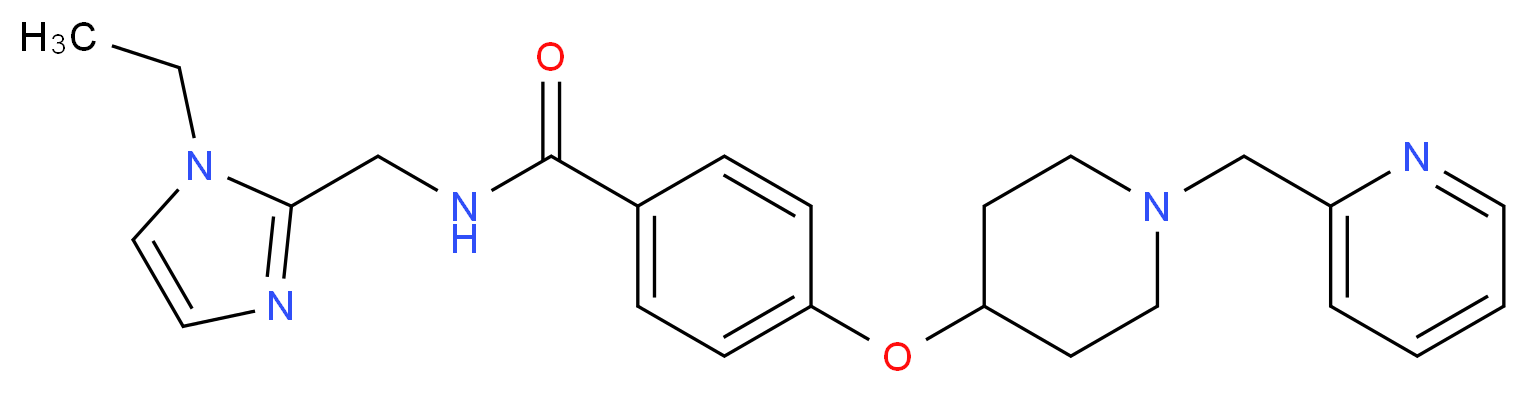 N-[(1-ethyl-1H-imidazol-2-yl)methyl]-4-{[1-(2-pyridinylmethyl)-4-piperidinyl]oxy}benzamide_分子结构_CAS_)