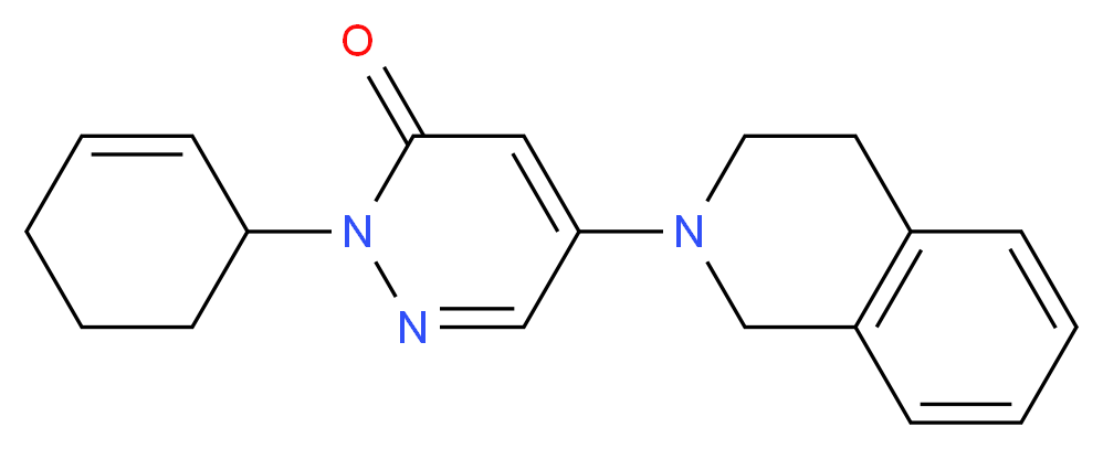 2-(2-cyclohexen-1-yl)-5-(3,4-dihydro-2(1H)-isoquinolinyl)-3(2H)-pyridazinone_分子结构_CAS_)