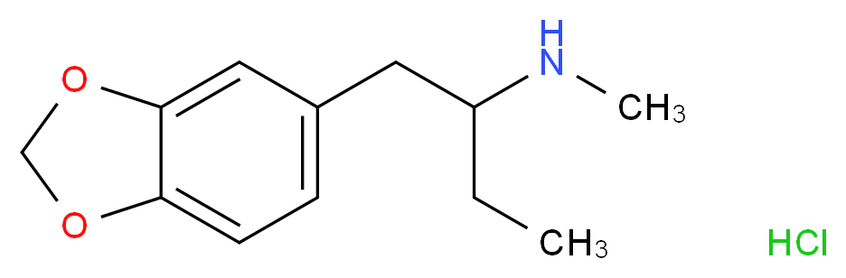 [1-(2H-1,3-benzodioxol-5-yl)butan-2-yl](methyl)amine hydrochloride_分子结构_CAS_128767-12-4