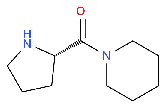 1-[(2S)-pyrrolidine-2-carbonyl]piperidine_分子结构_CAS_65921-40-6