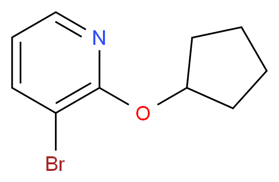 3-bromo-2-(cyclopentyloxy)pyridine_分子结构_CAS_422557-08-2