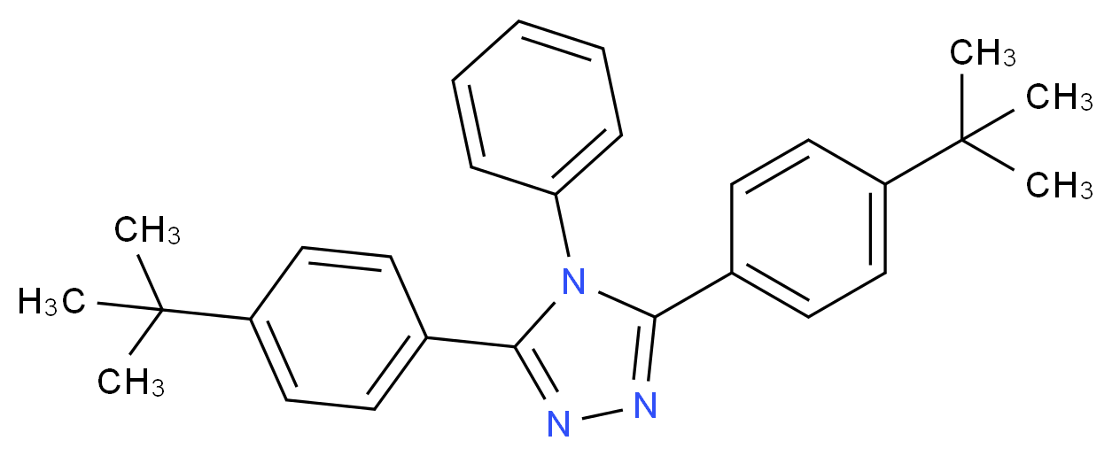 3,5-双(4-叔丁基苯基)-4-苯基-4H-1,2,4-三唑_分子结构_CAS_203799-76-2)