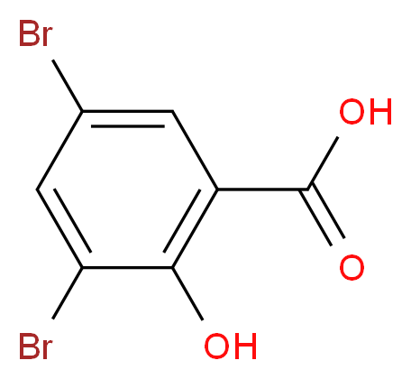 3,5-dibromo-2-hydroxybenzoic acid_分子结构_CAS_3147-55-5