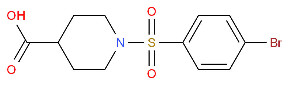 1-[(4-bromobenzene)sulfonyl]piperidine-4-carboxylic acid_分子结构_CAS_)