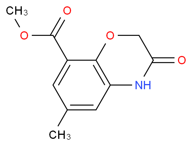 Methyl 6-methyl-3-oxo-3,4-dihydro-2H-1,4-benzoxazine-8-carboxylate_分子结构_CAS_141761-86-6)