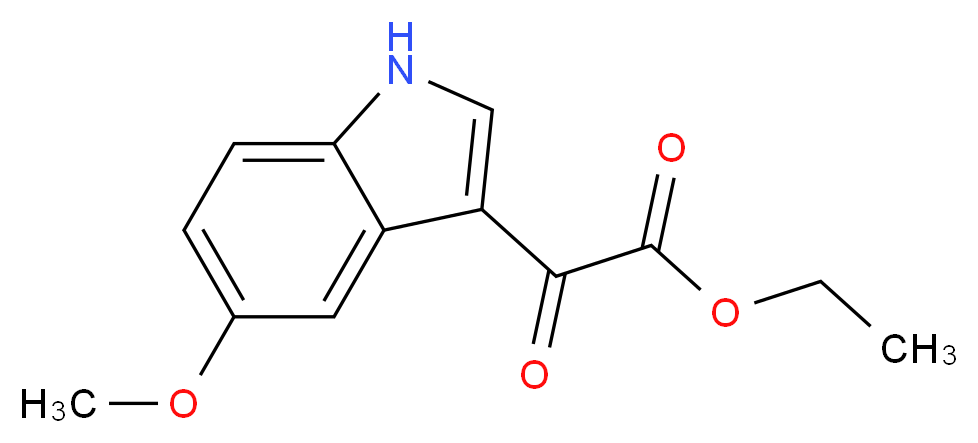 Ethyl 2-(5-methoxy-1H-indol-3-yl)-2-oxoacetate_分子结构_CAS_14771-33-6)