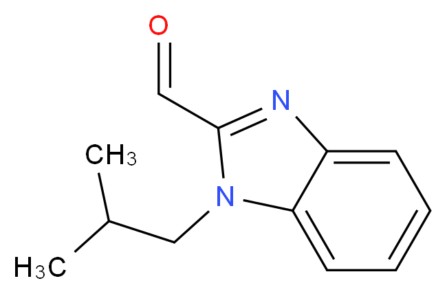 1-(2-methylpropyl)-1H-1,3-benzodiazole-2-carbaldehyde_分子结构_CAS_610275-02-0