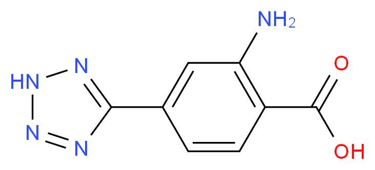 2-amino-4-(2H-tetrazol-5-yl)benzoic acid_分子结构_CAS_)