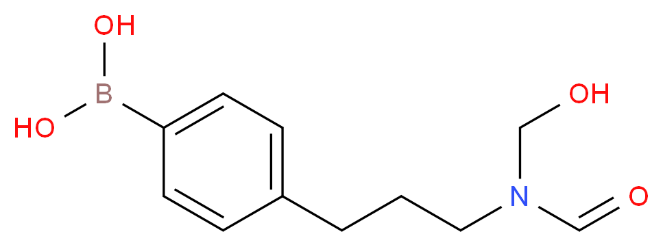 (4-{3-[N-(hydroxymethyl)formamido]propyl}phenyl)boronic acid_分子结构_CAS_913835-85-5