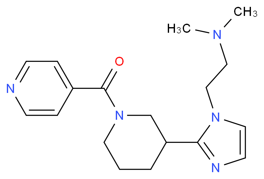2-[2-(1-isonicotinoylpiperidin-3-yl)-1H-imidazol-1-yl]-N,N-dimethylethanamine_分子结构_CAS_)