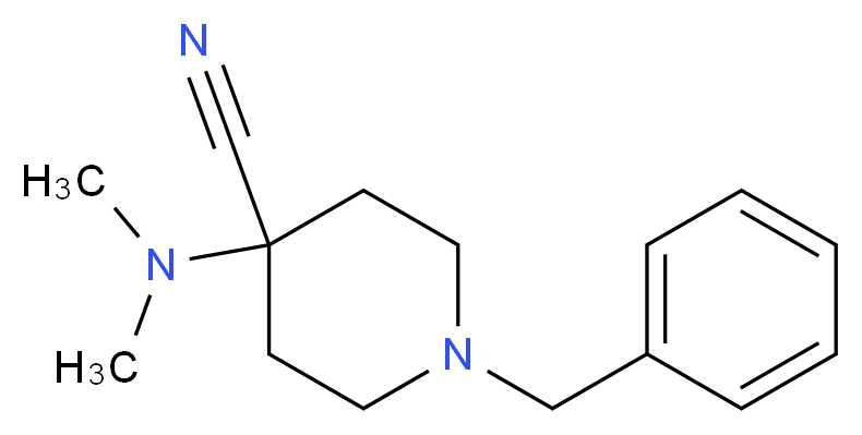 1-Benzyl-4-(dimethylamino)piperidine-4-carbonitrile_分子结构_CAS_92703-36-1)
